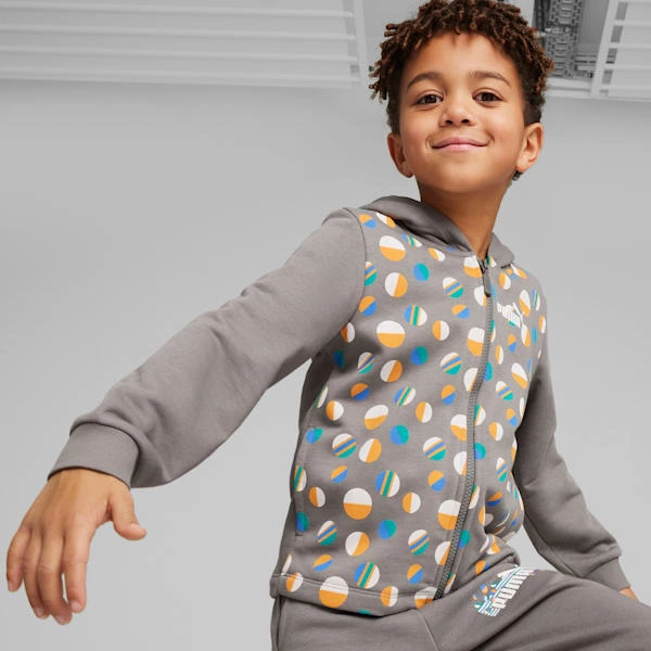 PUMA Letní Kemp: Mikina s Zipem pro Malé Hvězdy – Pohodlí a Styl!